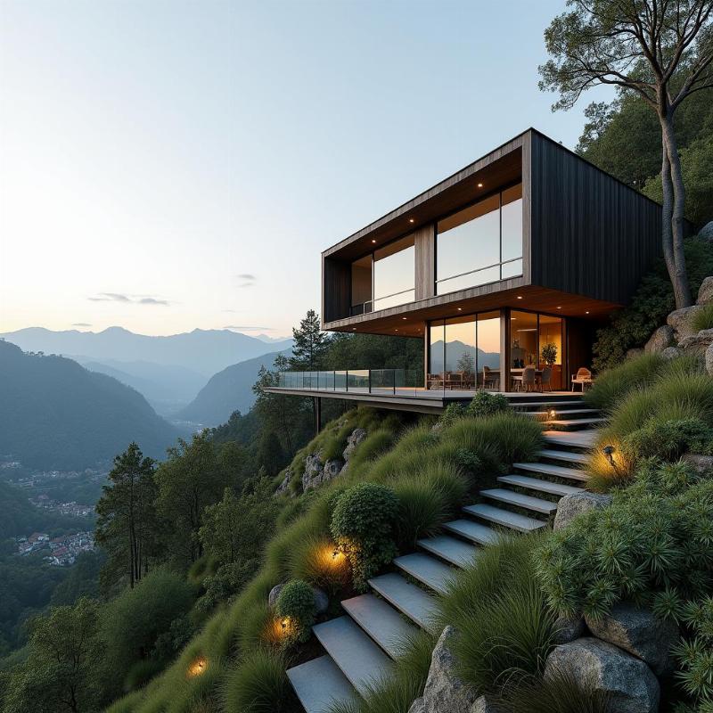 Nhà trên đất dốc có view đẹp